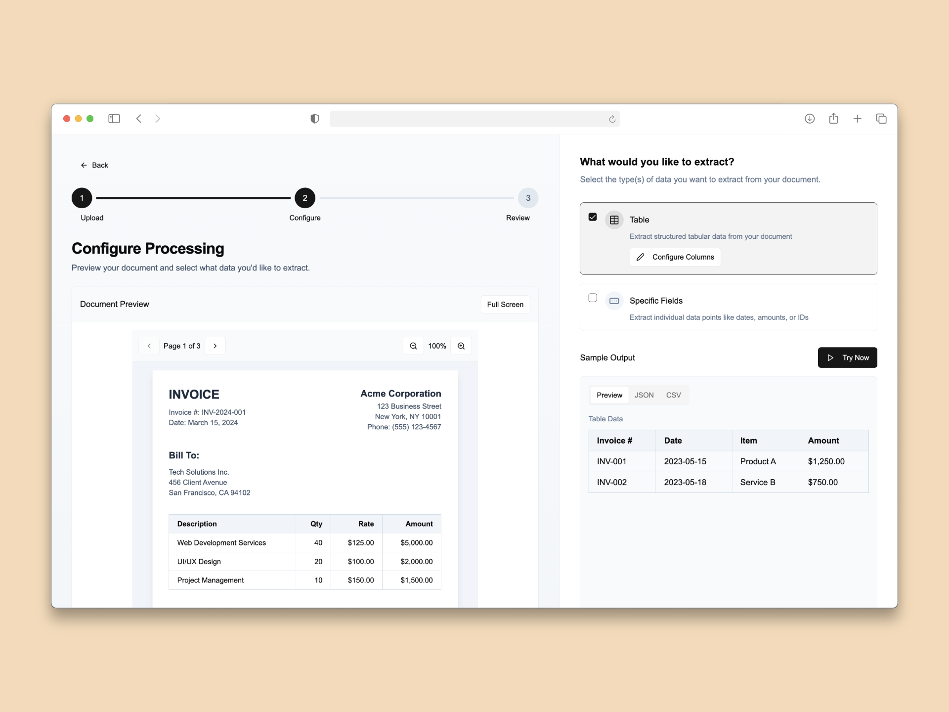 PaperJet dashboard